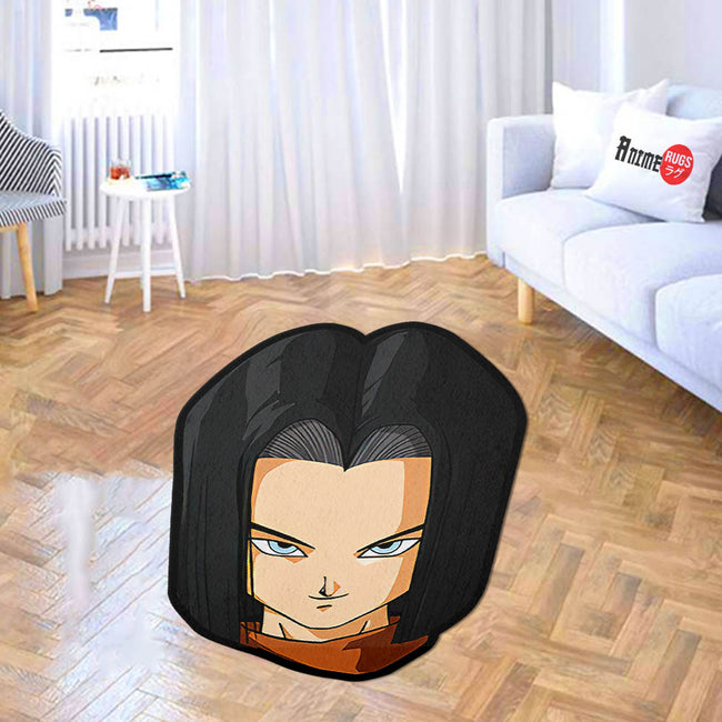 Android 17 Shaped Rugs Custom Anime Dragon Ball Carpets Room Decor Mats-Animerugs