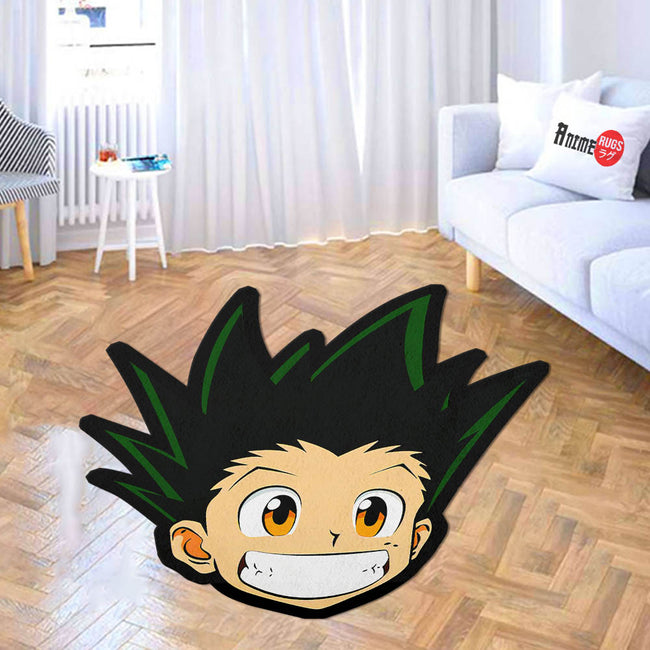 Gon Freecss Shaped Rugs Custom Anime Hunter x Hunter Carpets Room Deco ...