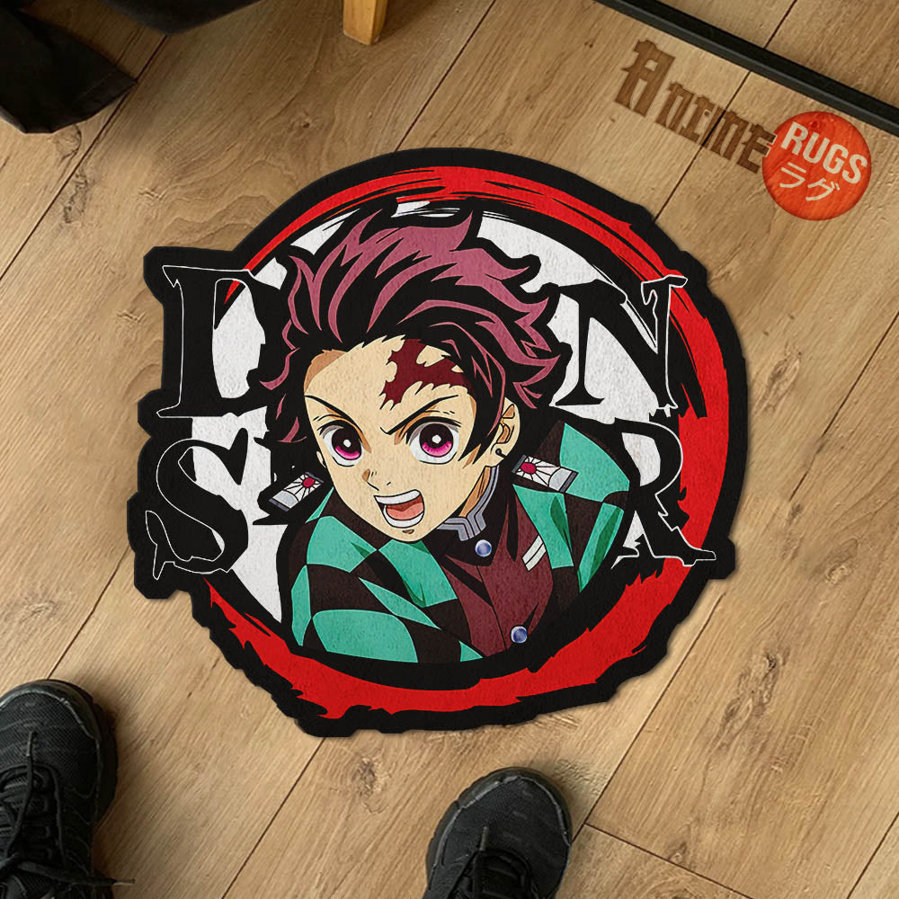 Slayer Custom Rug Tanjirou Kamado Shaped Rug Custom Anime Demon Slayer Mats For Bedroom ...