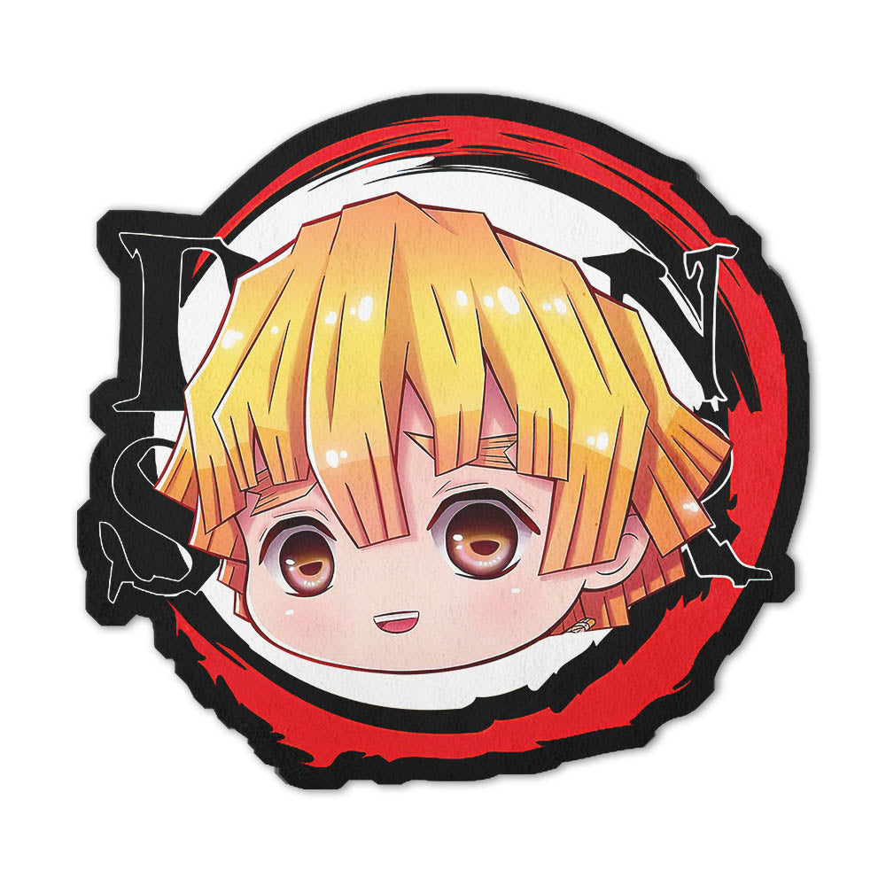 Zenitsu Agatsuma Shaped Rug Custom Anime Demon Slayer Mats For Bedroom ...
