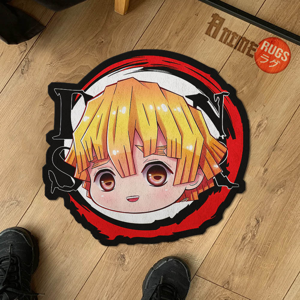 Zenitzu Rug Zenitsu Agatsuma Shaped Rug Custom Anime Demon Slayer Mats For Bedroom ...